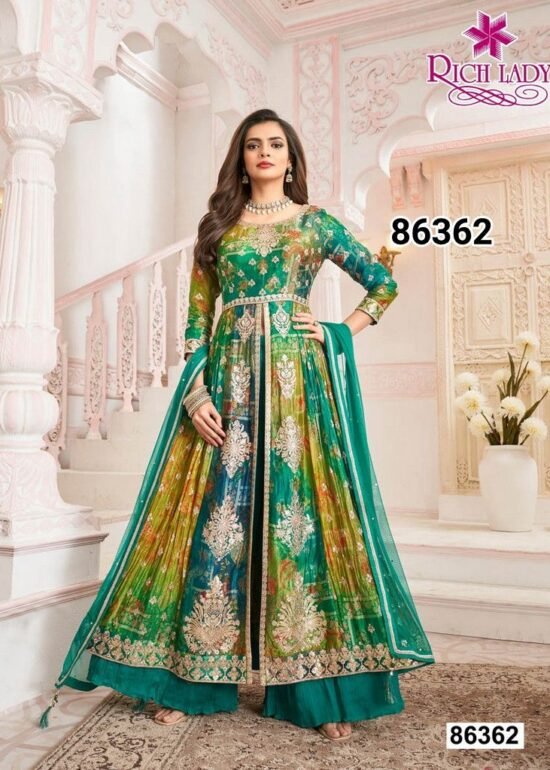 embroidered floor length anarkali suit