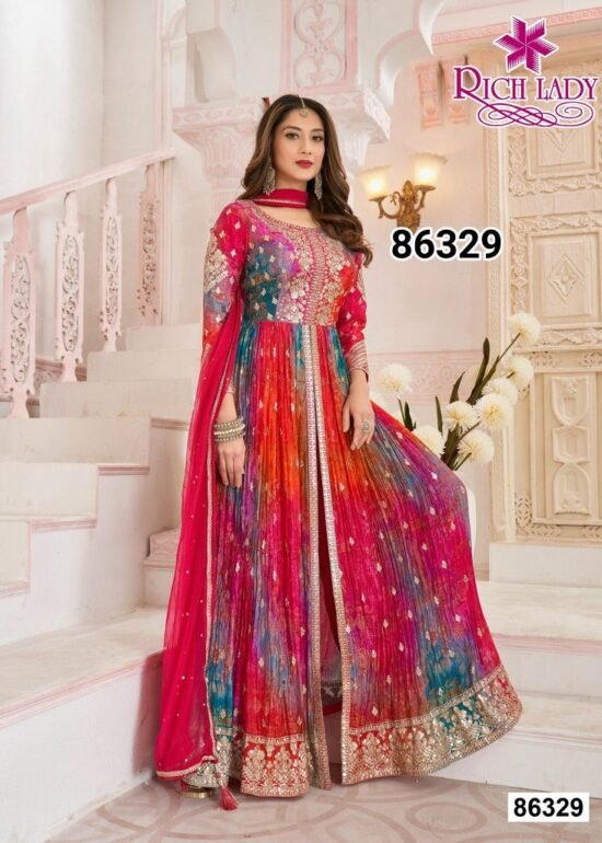 rich lady anarkali suit